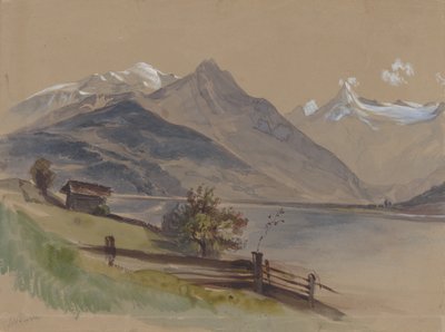 Paysage alpin avec un lac - Friedrich Carl von Scheidlin